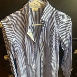 Blue stripe button down shirt from Van Heusen in XXS